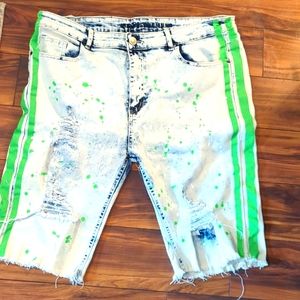 New Men's Ripped Jean Shorts